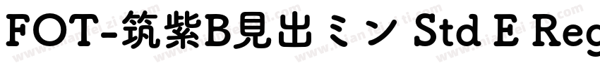 FOT-筑紫B見出ミン Std E Regular字体转换